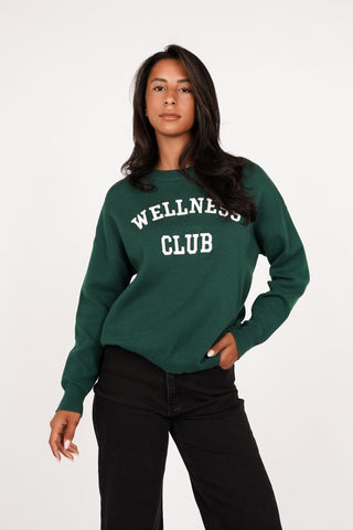 Oversized soft knit welness groen - Peggy