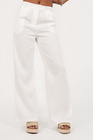 Dames pantalon geweven wit - Javie