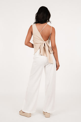 Dames pantalon geweven wit - Javie