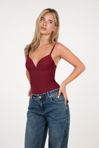 Shapewear bodysuit bordeaux - Nomi