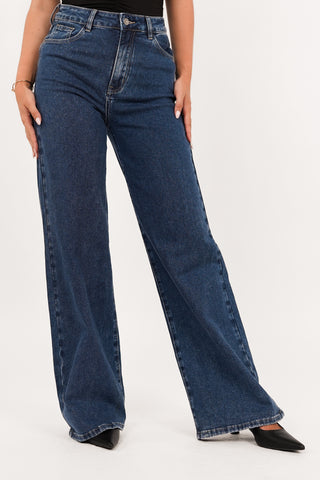 Straight leg jeans high waist blauw - Lara