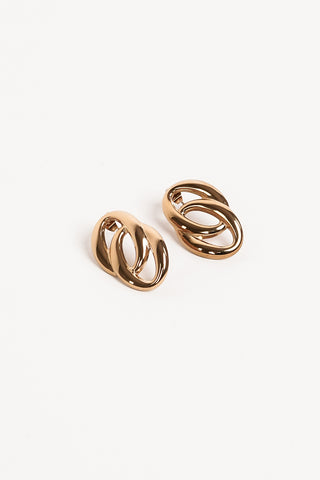 Oorhanger ovale ringen goud - Taylor