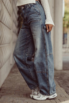 Balloon fit jeans acid wash - Deya