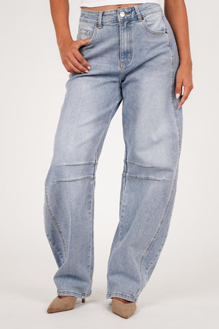 Balloon fit jeans blauw - Elenor