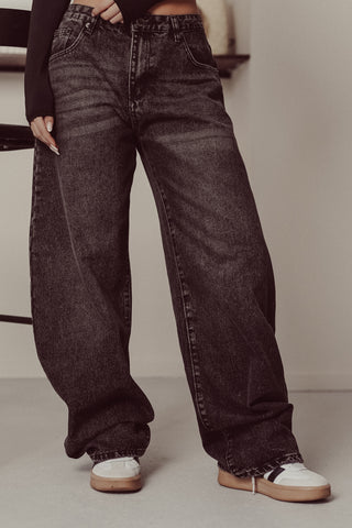 Balloon fit jeans zwart - Brooklyn