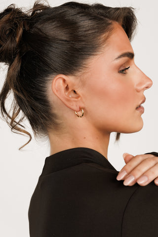Basic oorbellen goud gedraaid - Blair
