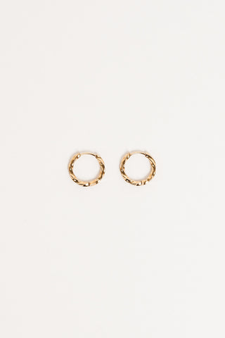 Basic oorbellen goud gedraaid - Blair