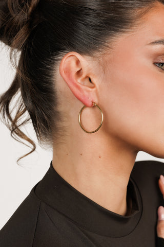 Basic oorringen 3.5cm - Fenne