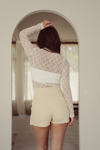 Basic skort dames geel - Lynn