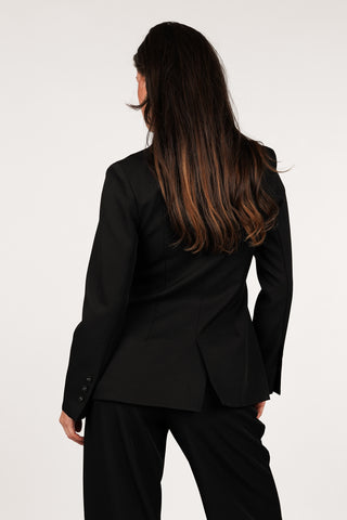 Blazer dames asymmetrisch zwart - Maya