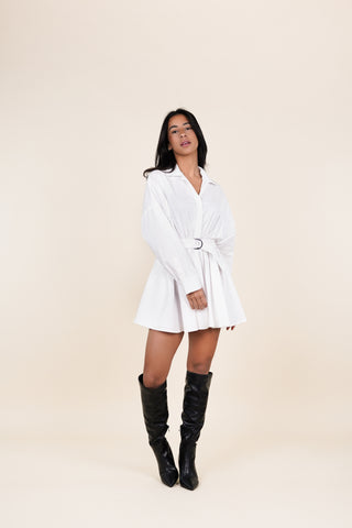 Blouse jurkje met riem wit - Didi