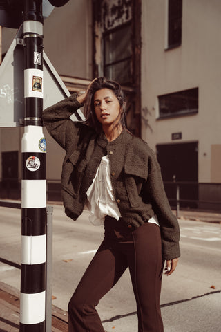 Bomberjacket teddy bruin - Kirsten