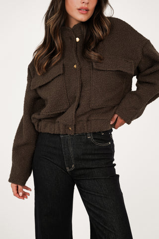 Bomberjacket teddy bruin - Kirsten