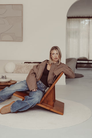 Bomberjasje pied de poule camel - Lovia