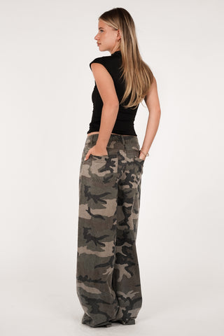 Camouflage-Jeans mit Strass - Aubrey