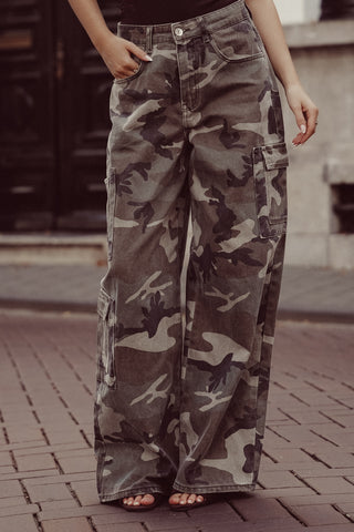 Tall camouflage jeans wide fit -  Melody