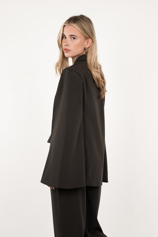 Cape blazer donker bruin - Gina