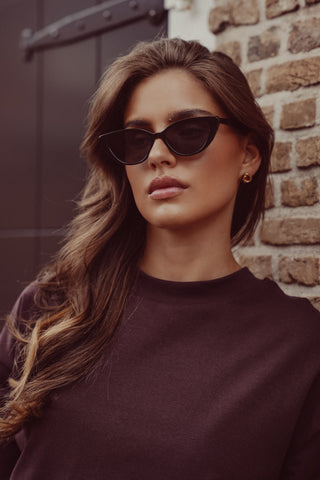 Cat eye zonnebril zwart - Millie