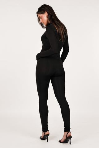Catsuit aangesloten zwart - Movia