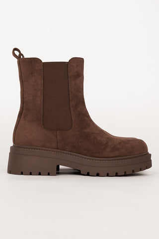 Chelsea boots suedelook mokka bruin - Regan