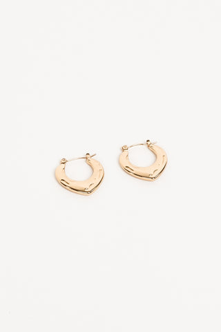 Chunky oorhangers goud - Perla