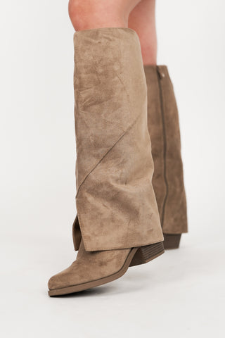 Cowboy boots suede beige - Bibi