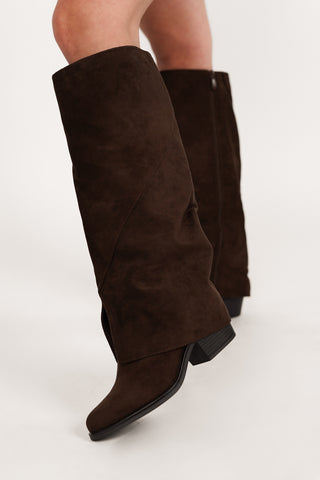 Cowboy boots suede bruin - Bibi