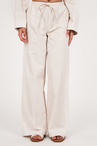 Linnen broek dames beige - Tate