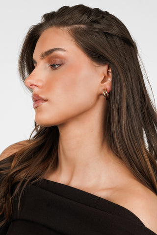 Oorringen 3 lijnen goud - Cillia