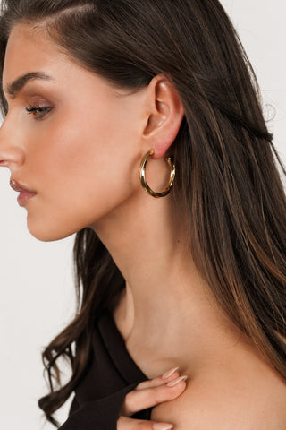 Oorbellen twist goud - Romee