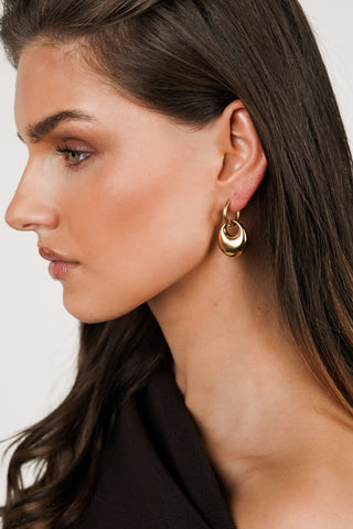 Oorhangers goud ovaal - Sascha