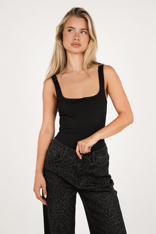 Basic bodysuit zwart - Charlotte