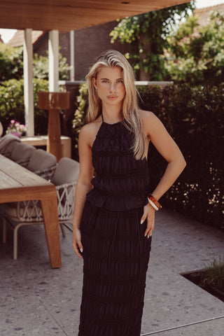 Open back top zwart - Jaimie