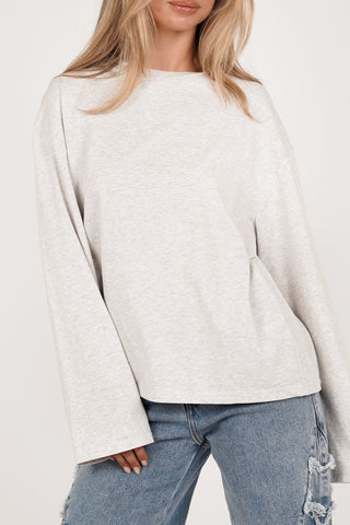 Long sleeve top licht grijs - Juno