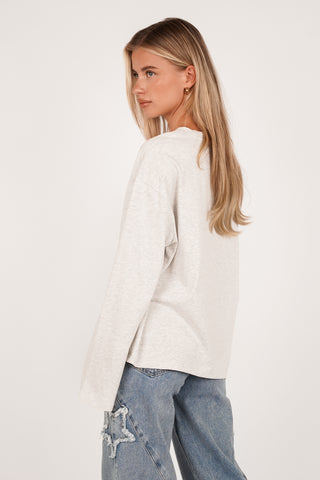 Long sleeve top licht grijs - Juno