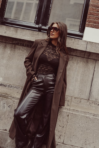 Kanten mesh bodysuit zwart - Blossom