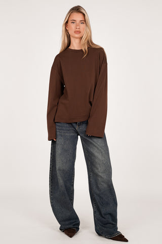 Long sleeve top bruin - Juno