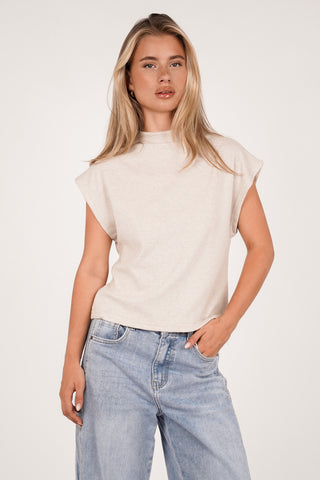 Zachte top knitted beige - Eline