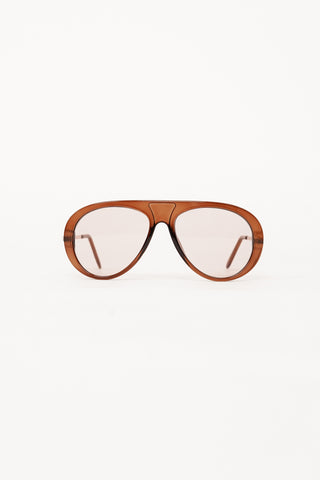 Oversized pilotenbril bruin - Alana