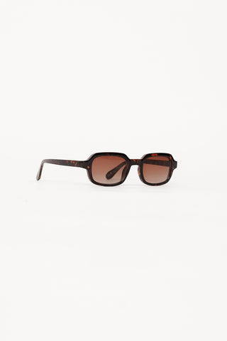Retro zonnebril tortoise bruin - Azura