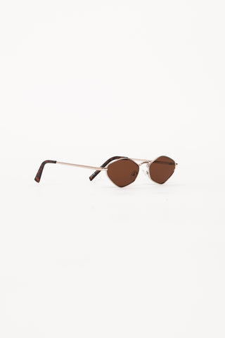 Zonnebril cat-eye smal bruin - Violet