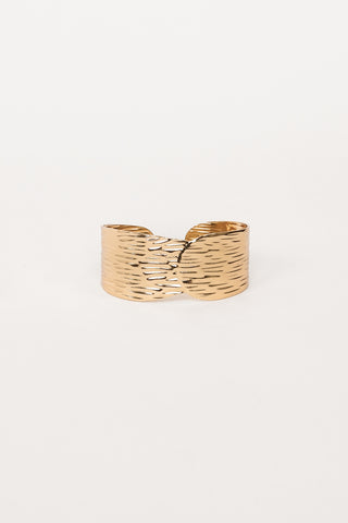 Armband goud met structuur smal - Isla