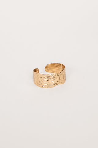 Armband goud met structuur smal - Isla