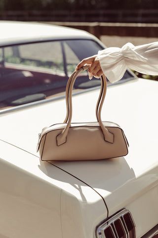 Handtas dames langwerpig beige - Yalou
