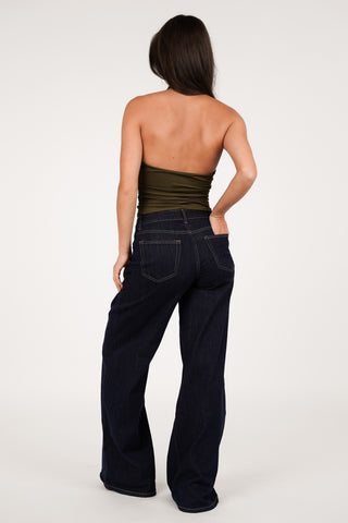 Tall wide leg jeans donker blauw - Macy