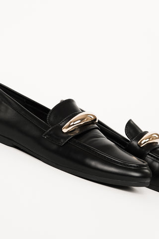 Loafers met goud detail zwart - Marni