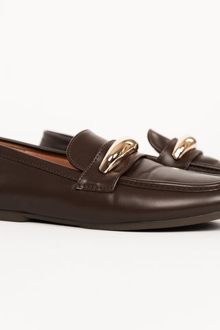 Loafers met goud detail bruin - Marni