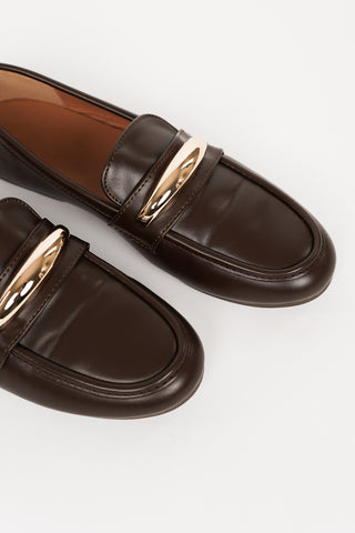 Loafers met goud detail bruin - Marni