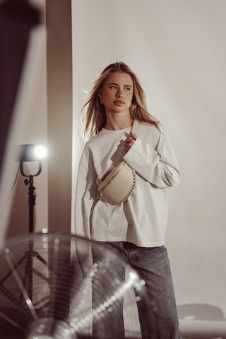 Long sleeve top licht grijs - Juno