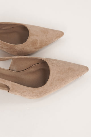 Slingback pumps suede khaki - Livee